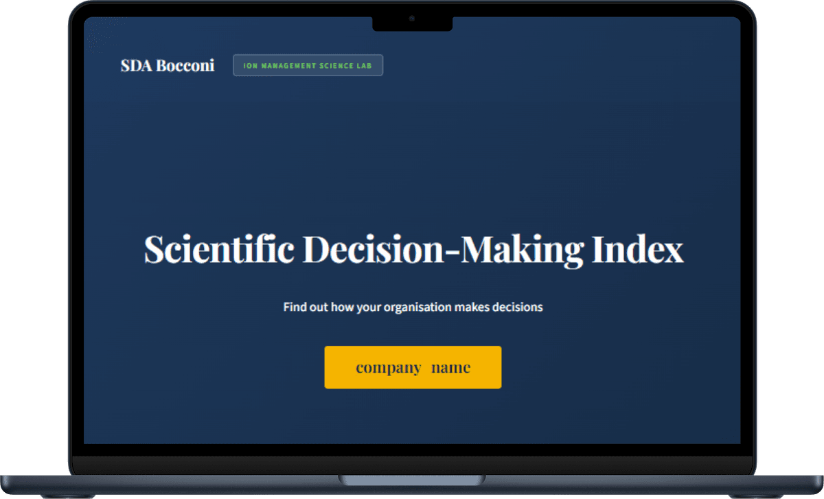 SDM Index — Scientific Decision-Making platform interface